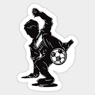 Footballer Silhouette 4 Sticker